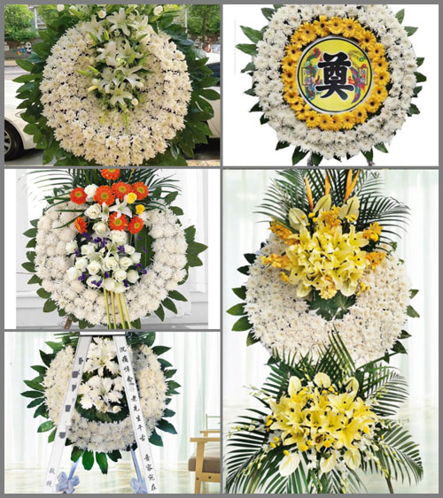 山东莱芜莱城区寨里镇后裴王村花圈速递